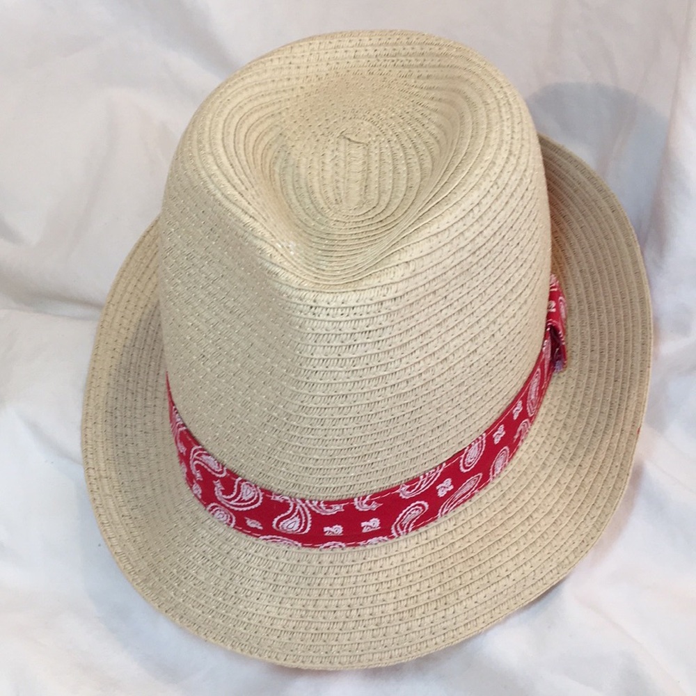 Cremieux unisex woven fedora, NWT, red headband and lining. - Picture 6 of 8